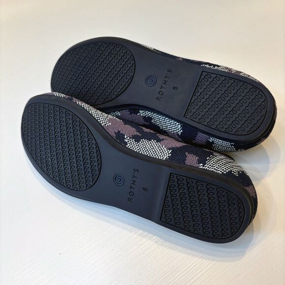 Rothy's Women's The Flat Round Toe Botanicamo Purple Camo Ballet Flats US Size 6 - Picture 7 of 10